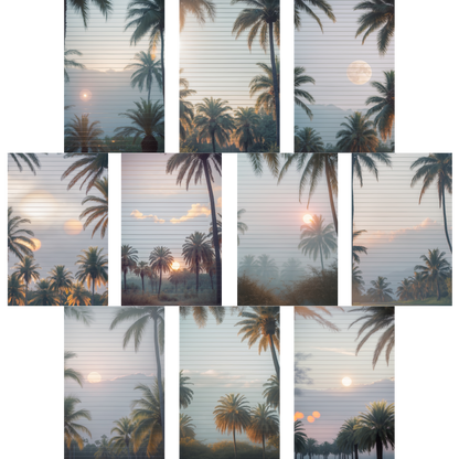 Notizblock | DIN A5 | Crow Notes – Golden Palm Evening