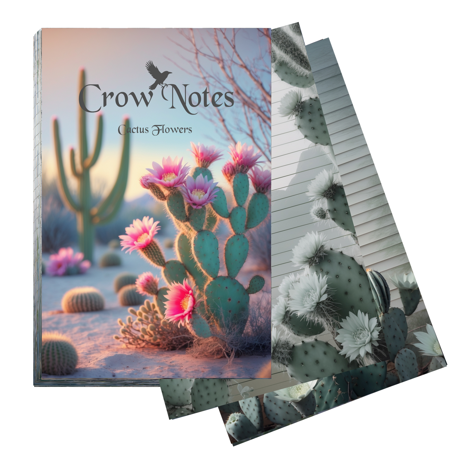 Notizblock | DIN A5 | Crow Notes – Cactus Flowers