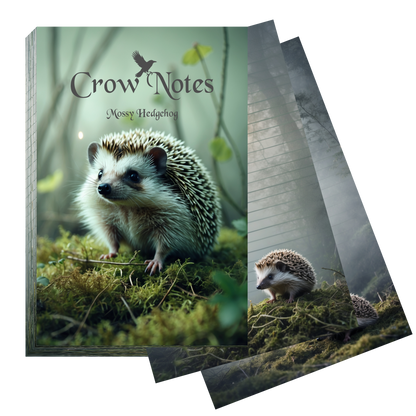 Notizblock | DIN A5 | Crow Notes – Mossy Hedgehog