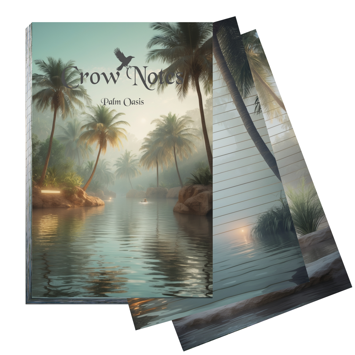 Notizblock | DIN A5 | Crow Notes – Palm Oasis