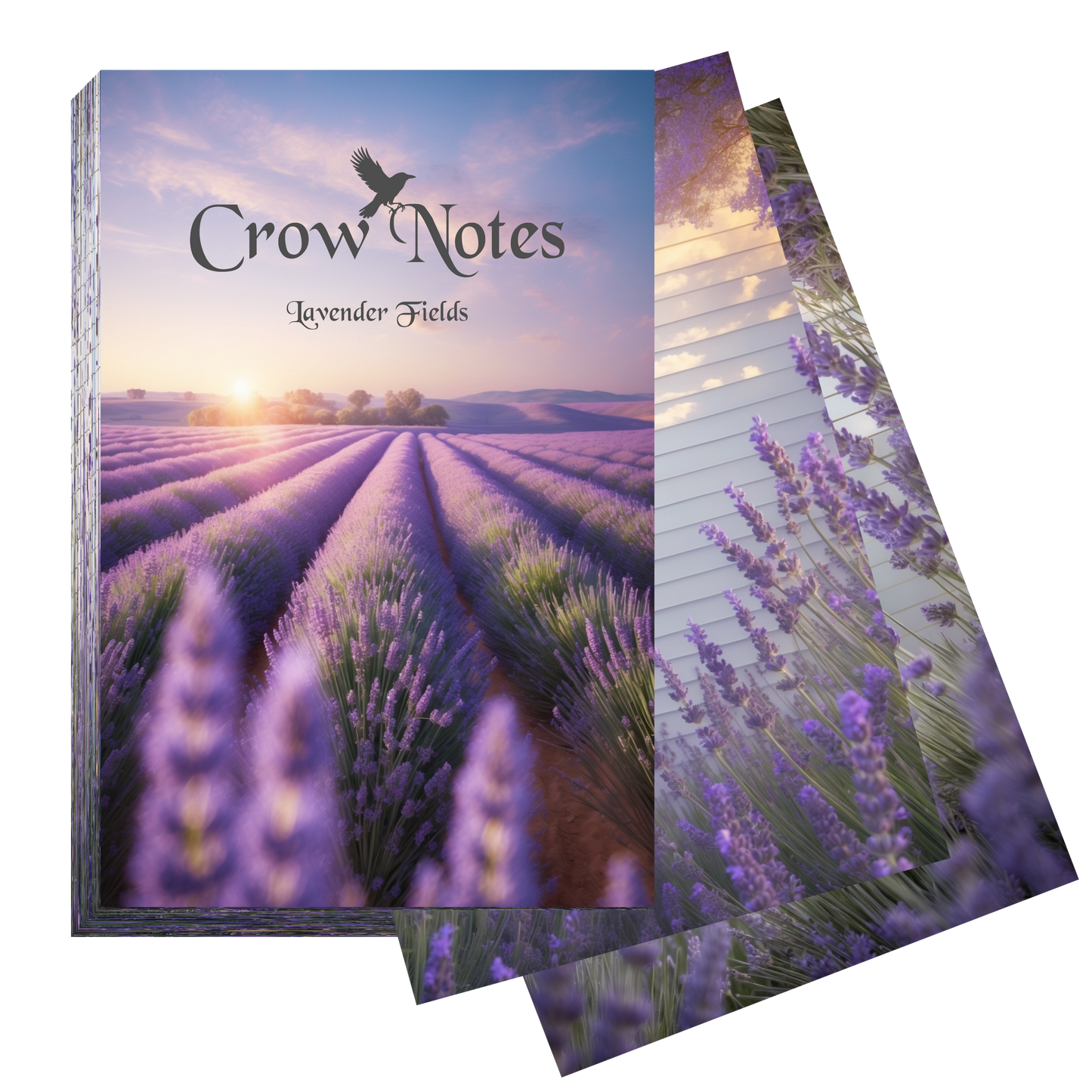Notizblock | DIN A5 | Crow Notes – Lavender Fields