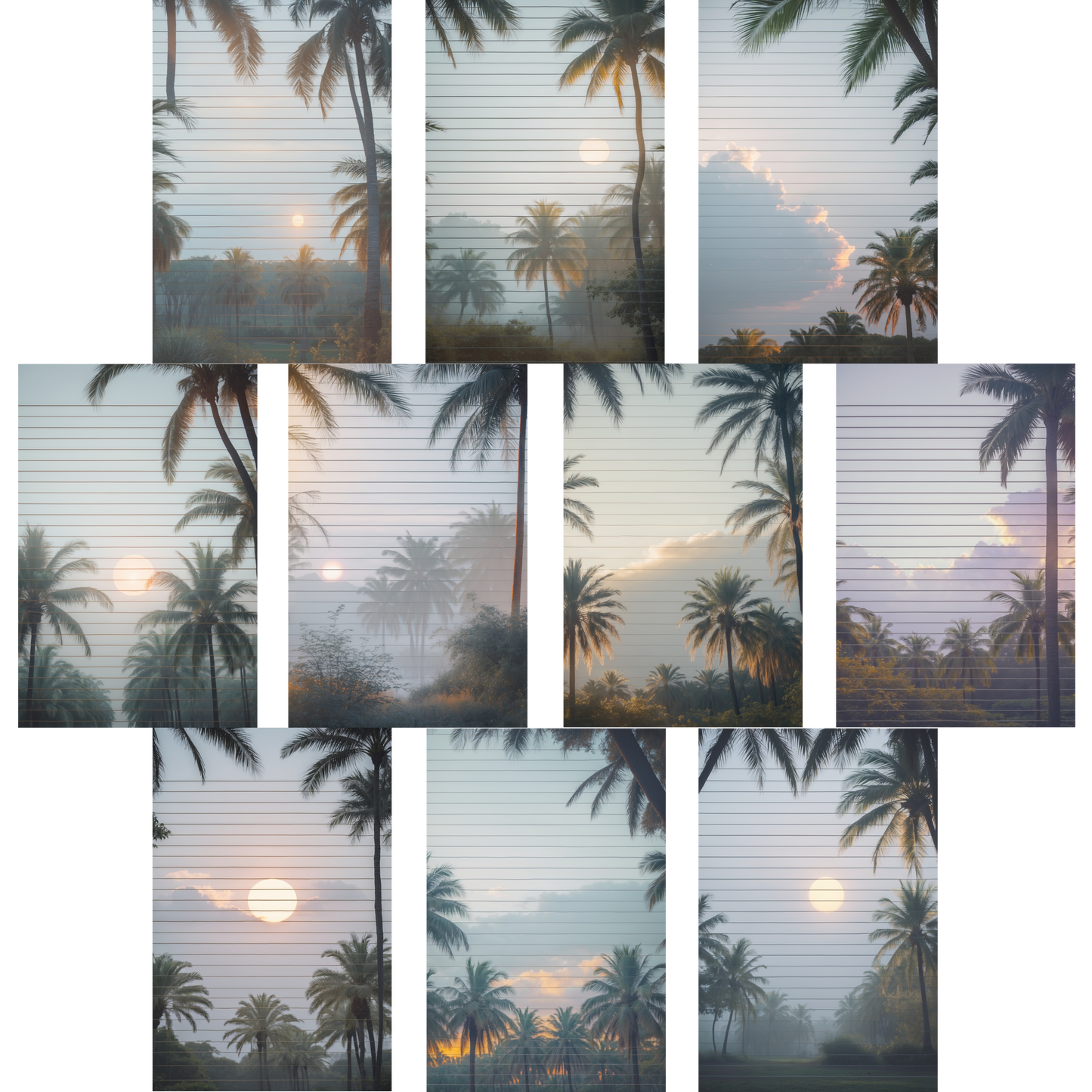 Notizblock | DIN A5 | Crow Notes – Golden Palm Evening