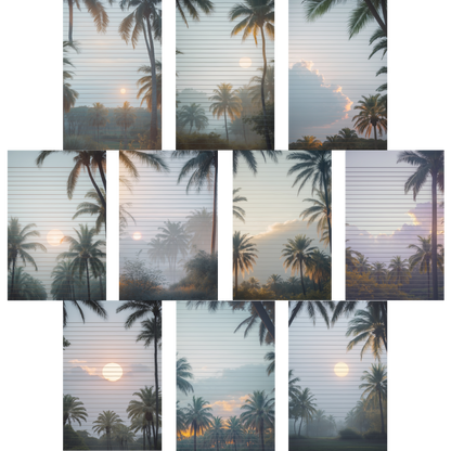 Notizblock | DIN A5 | Crow Notes – Golden Palm Evening