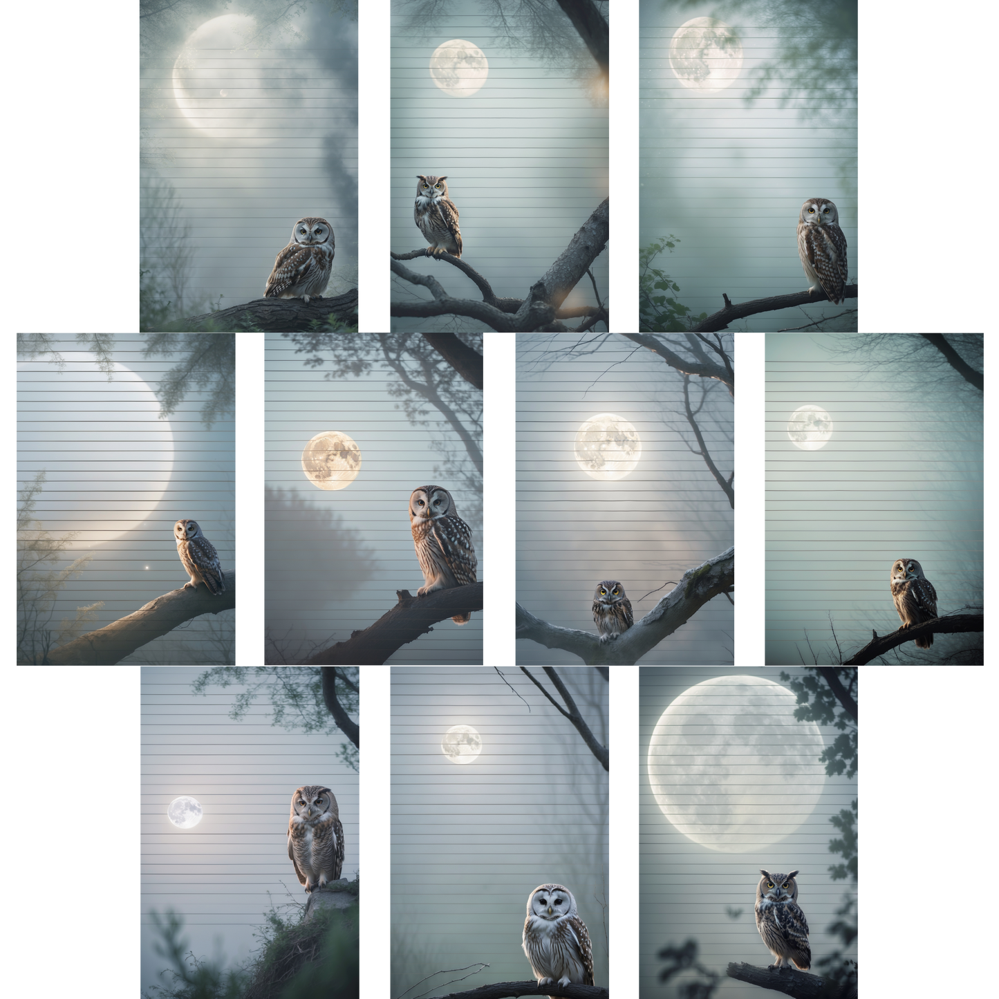 Notizblock | DIN A5 | Crow Notes – Moonlight Owl