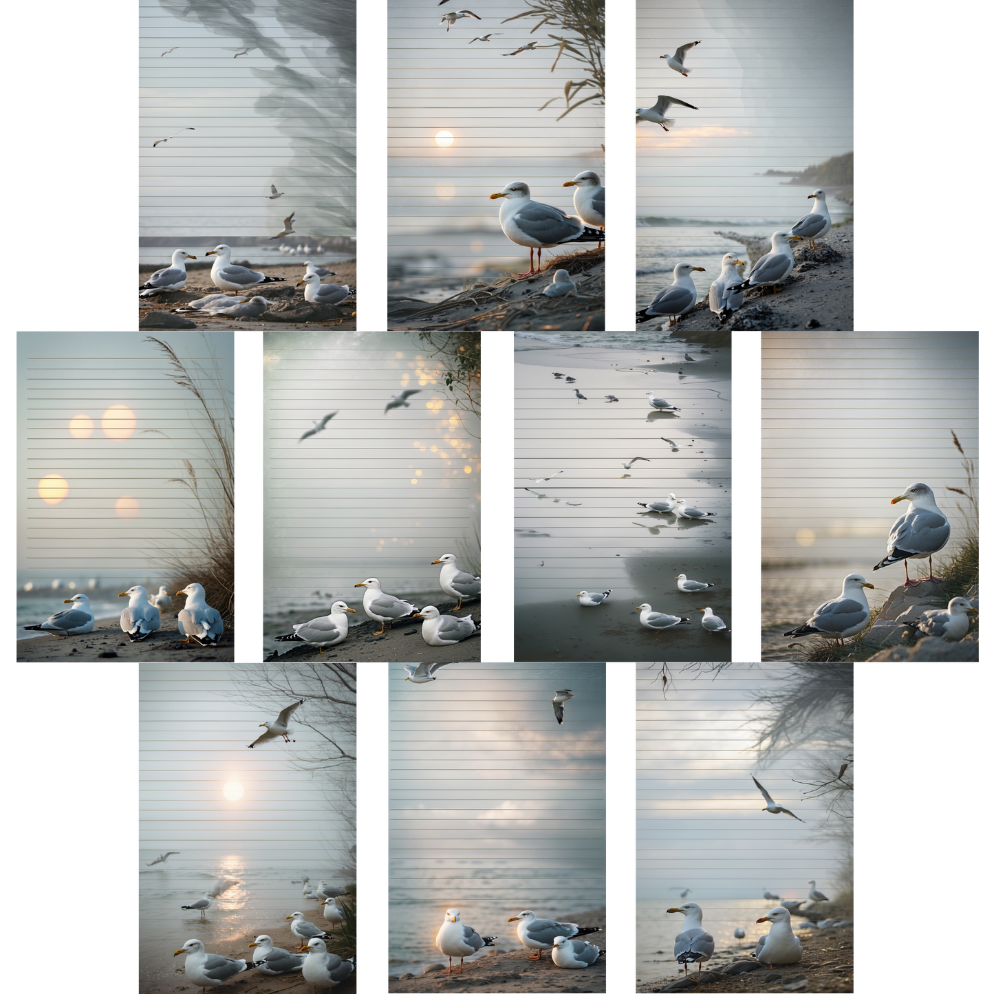 Notizblock | DIN A5 | Crow Notes – Coastal Gulls