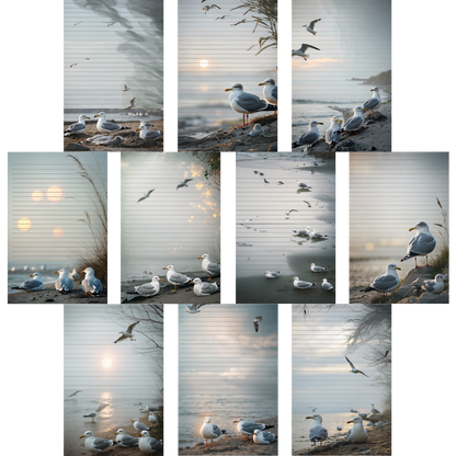 Notizblock | DIN A5 | Crow Notes – Coastal Gulls