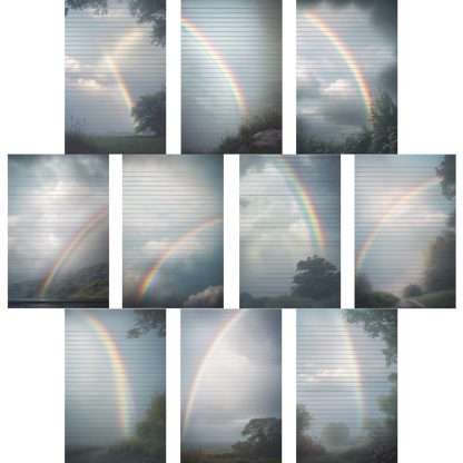 Crow Notes – Fading Rainbow | Notizblock mit Regenbögen | 40 Blatt | DIN A5