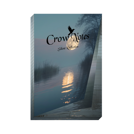 Crow Notes – Silent Reflection | Notizblock mit Mondschein | 40 Blatt | DIN A5