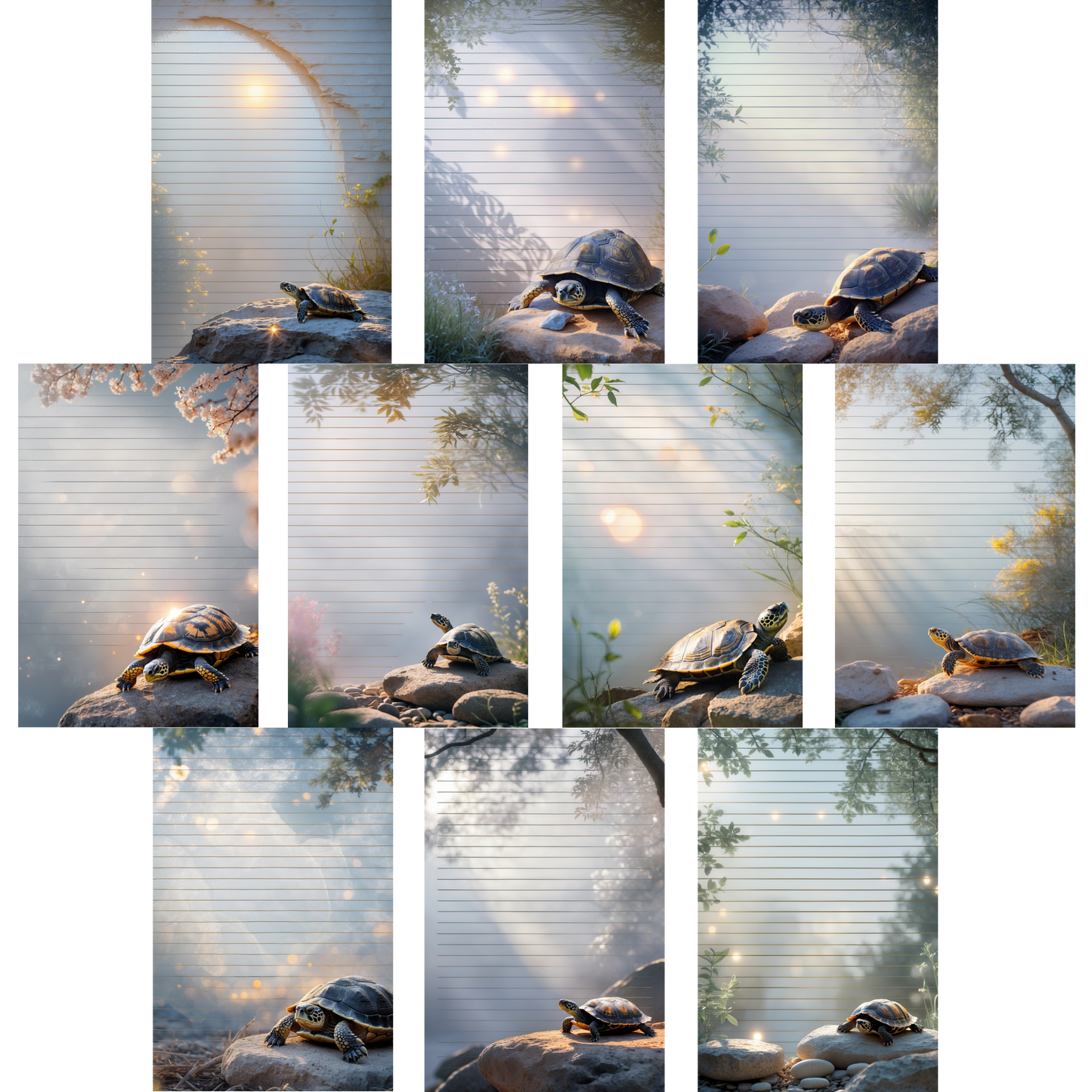 Notizblock | DIN A5 | Crow Notes – Sunbathing Tortoise