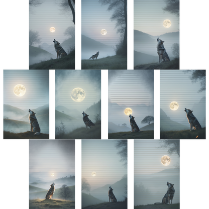 Notizblock | DIN A5 | Crow Notes – Moonlight Wolf