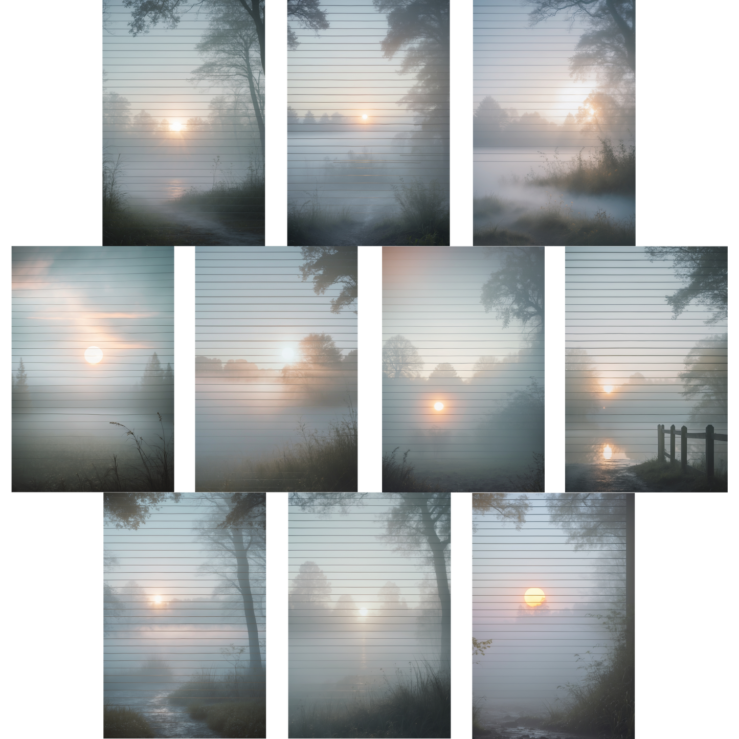 Notizblock | DIN A5 | Crow Notes – Misty Sunrise