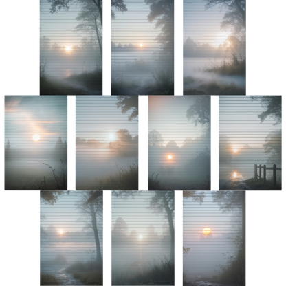 Notizblock | DIN A5 | Crow Notes – Misty Sunrise