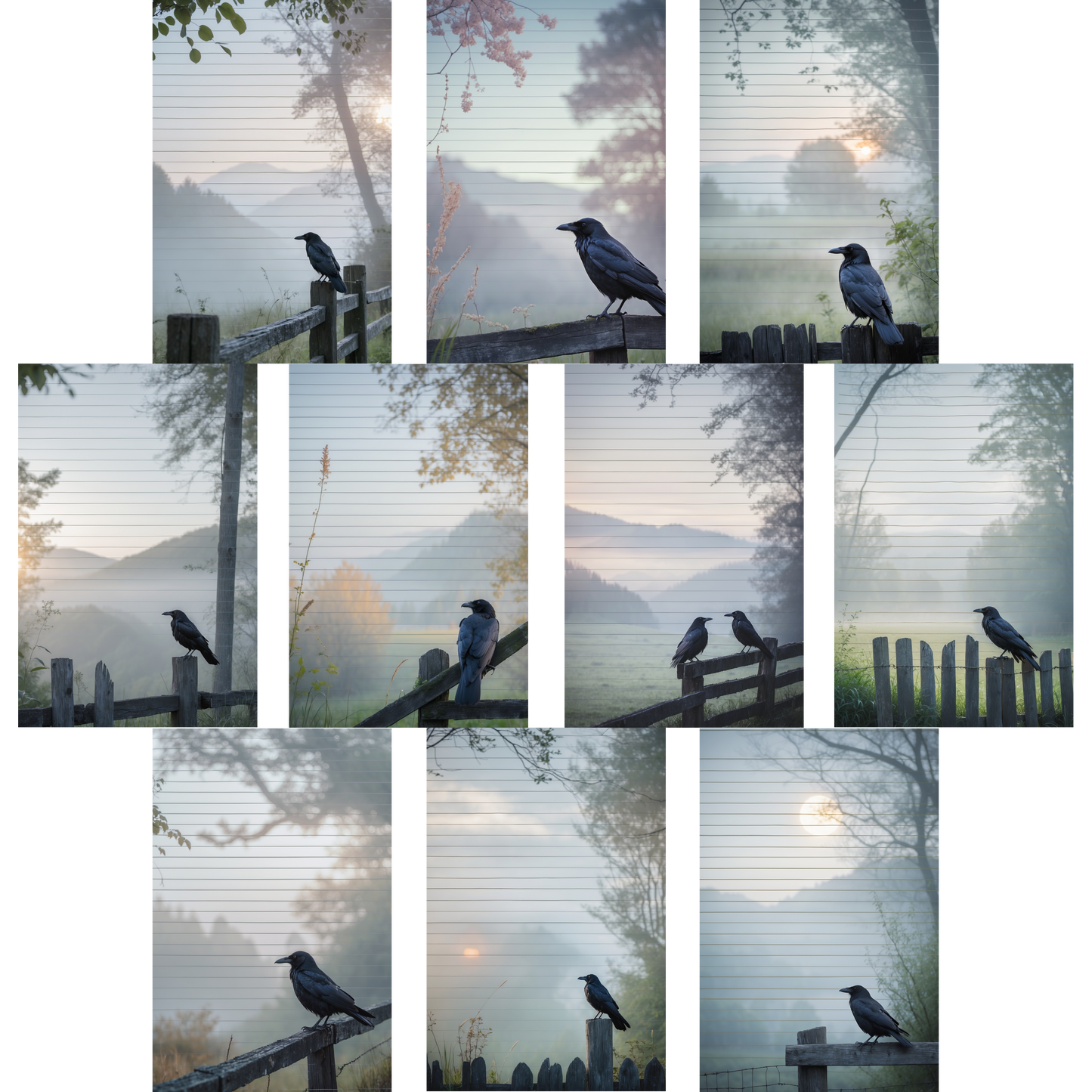 Notizblock | DIN A5 | Crow Notes – Fence Raven