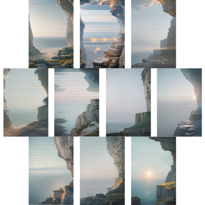 Crow Notes – Stone Cliffs | Notizblock mit Strandfelsen| 40 Blatt | DIN A5