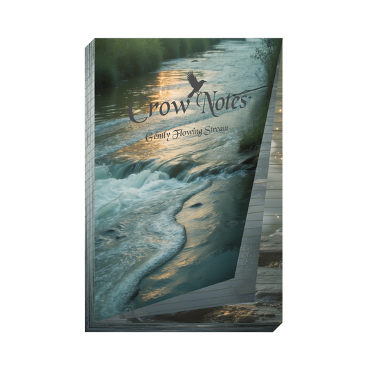 Crow Notes – Gently Flowing Stream | Notizblock mit Flüssen | 40 Blatt | DIN A5