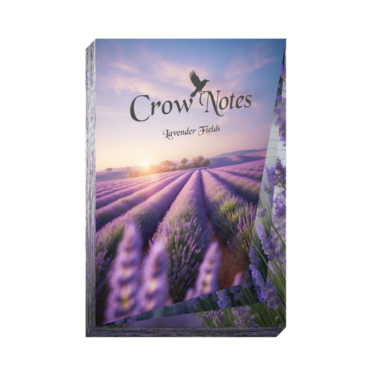 Crow Notes – Lavender Fields | Notizblock mit Lavendelfeldern | 40 Blatt | DIN A5