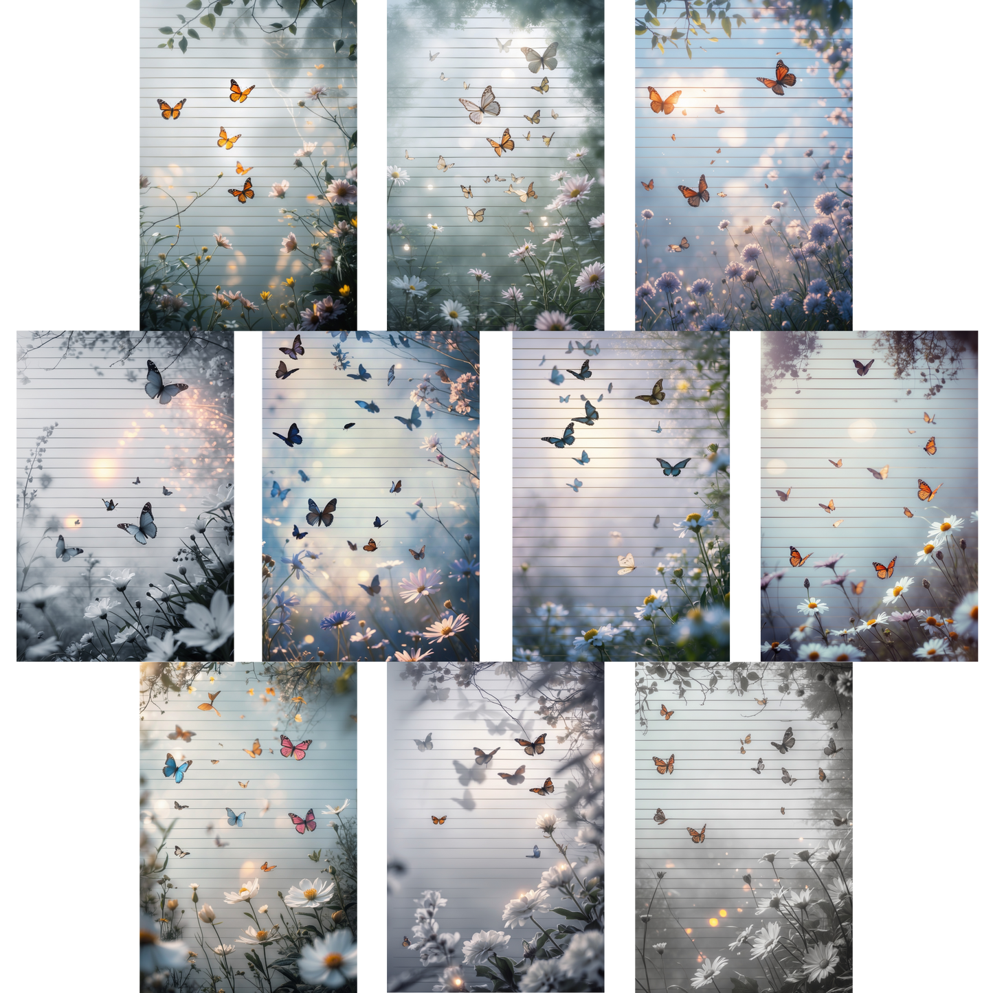 Notizblock | DIN A5 | Crow Notes – Butterflies Drifting