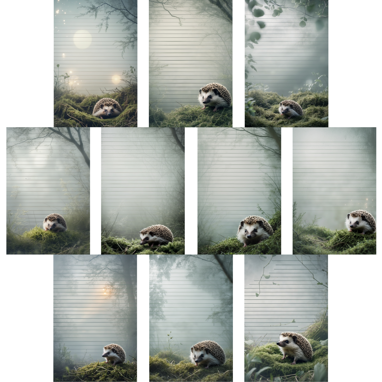 Notizblock | DIN A5 | Crow Notes – Mossy Hedgehog