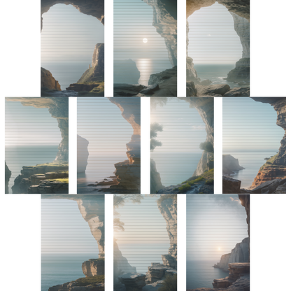 Crow Notes – Stone Cliffs | Notizblock mit Strandfelsen| 40 Blatt | DIN A5