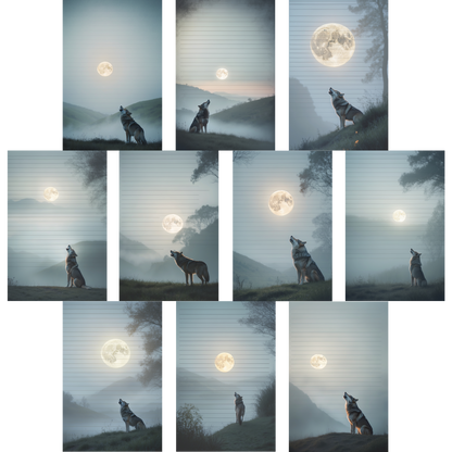 Notizblock | DIN A5 | Crow Notes – Moonlight Wolf