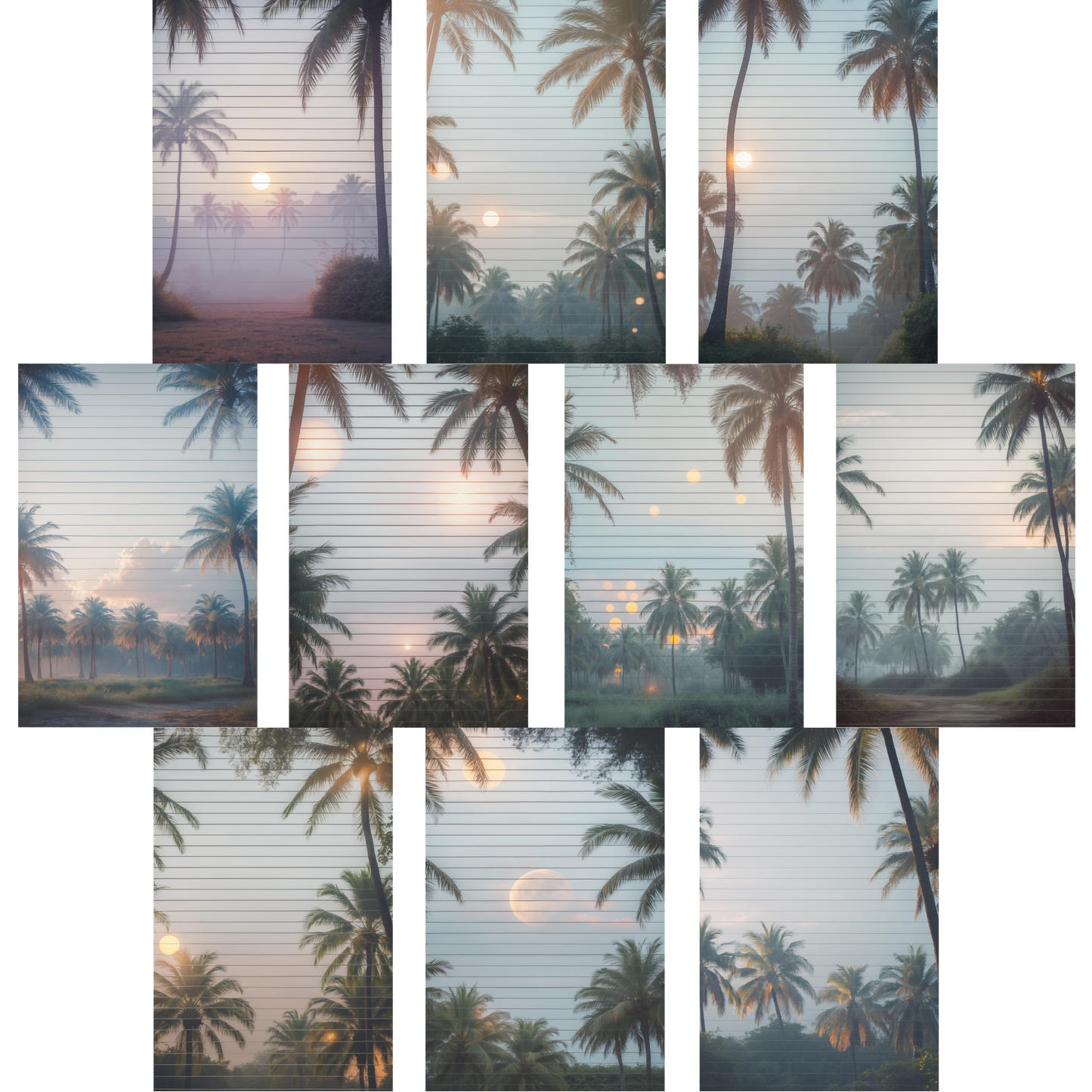 Notizblock | DIN A5 | Crow Notes – Golden Palm Evening