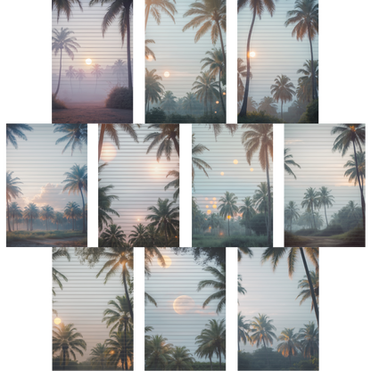Notizblock | DIN A5 | Crow Notes – Golden Palm Evening