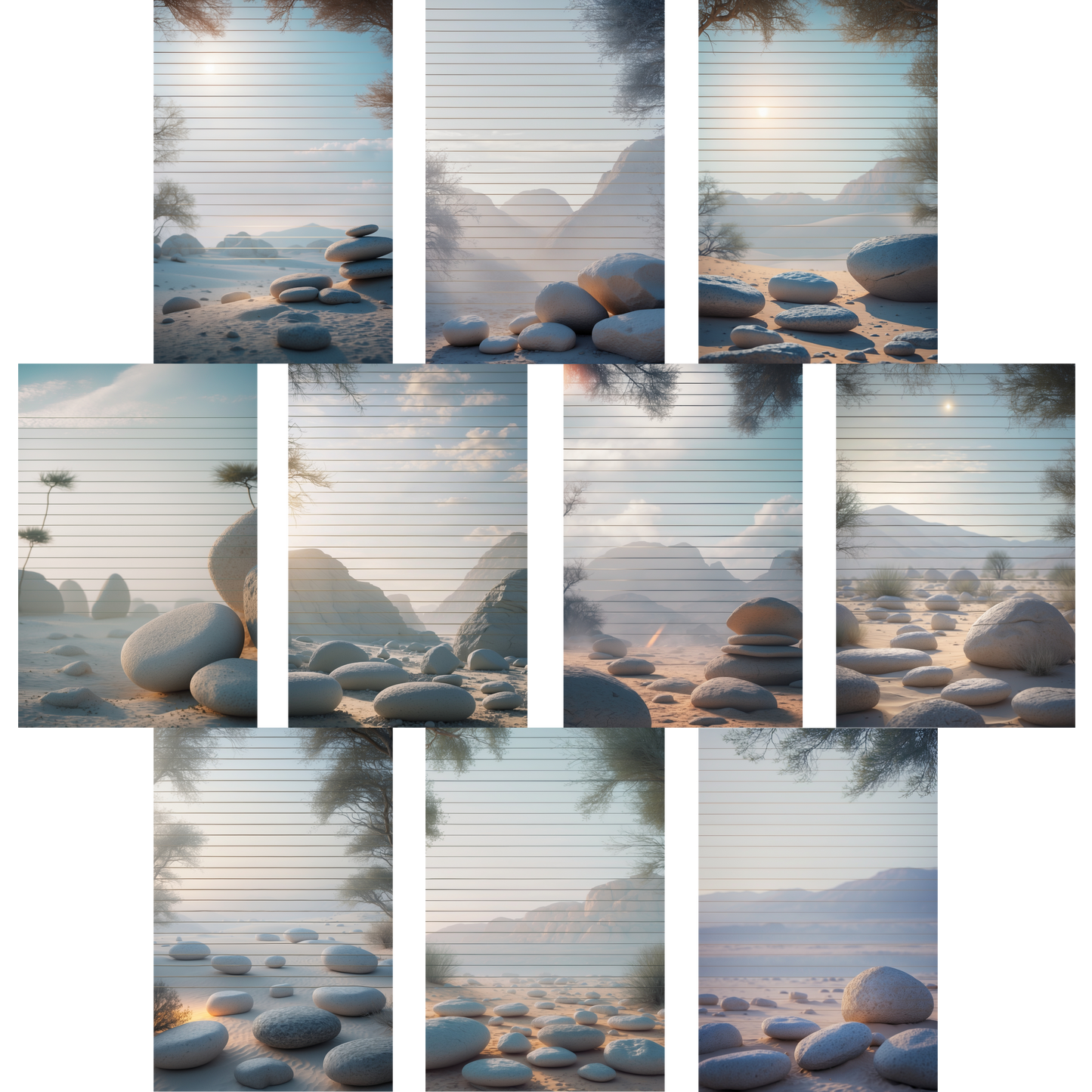 Notizblock | DIN A5 | Crow Notes – Desert Stones