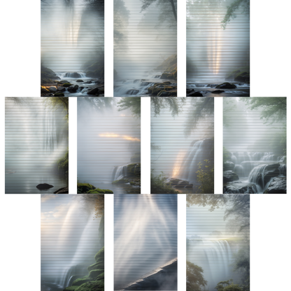Notizblock | DIN A5 | Crow Notes – Misty Waterfalls