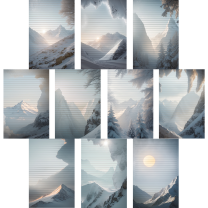 Notizblock | DIN A5 | Crow Notes – Snowy Peaks