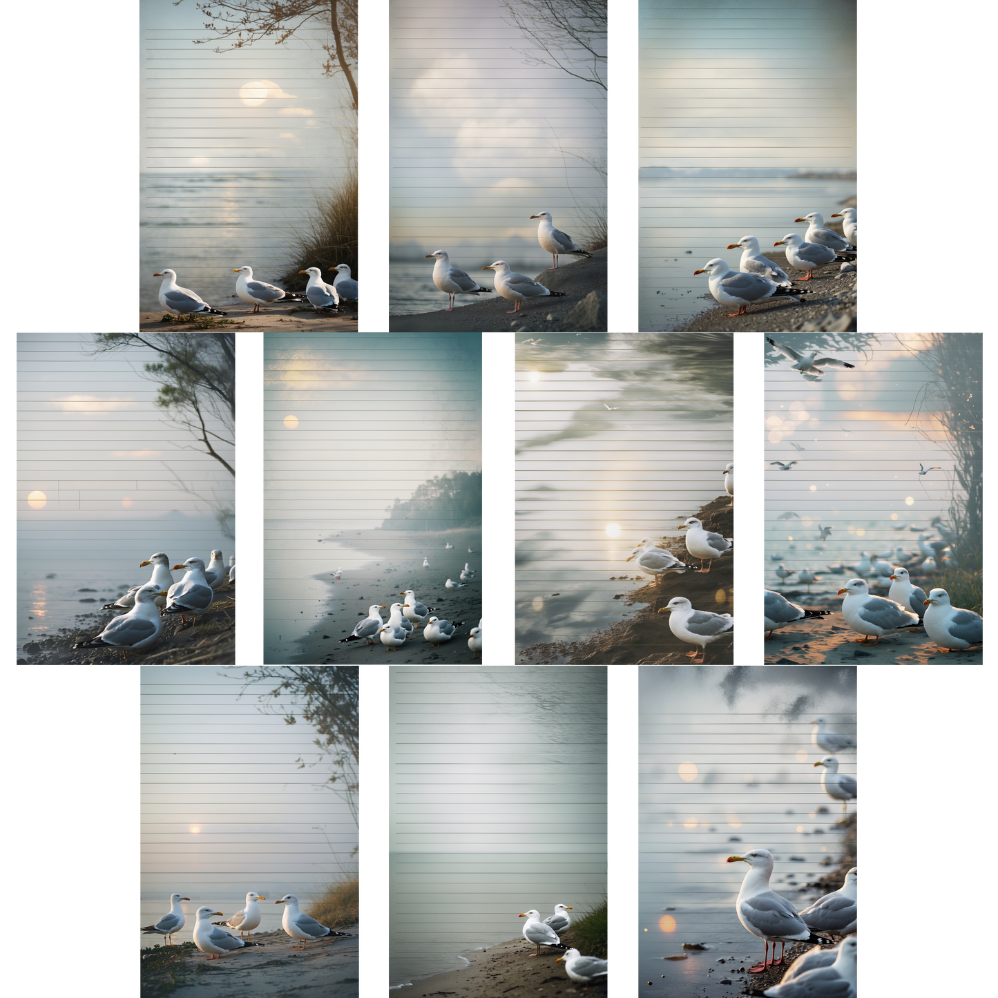 Notizblock | DIN A5 | Crow Notes – Coastal Gulls