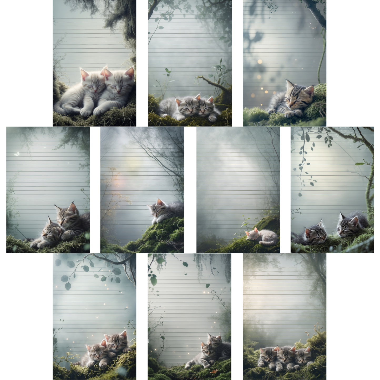 Notizblock | DIN A5 | Crow Notes – Sleeping Kittens