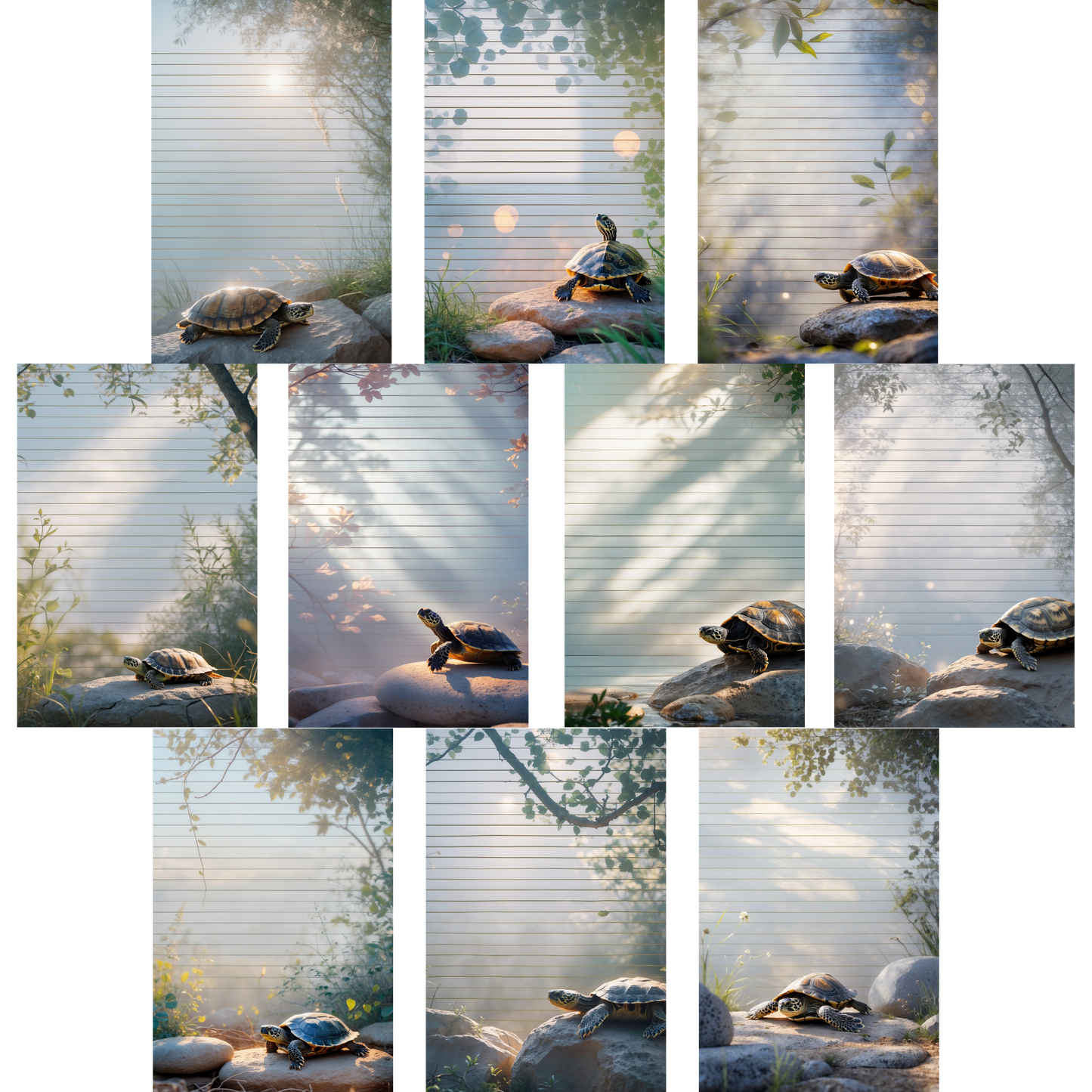 Notizblock | DIN A5 | Crow Notes – Sunbathing Tortoise