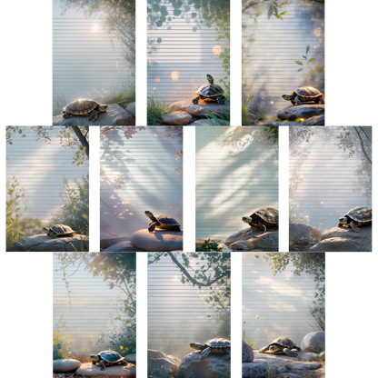 Notizblock | DIN A5 | Crow Notes – Sunbathing Tortoise