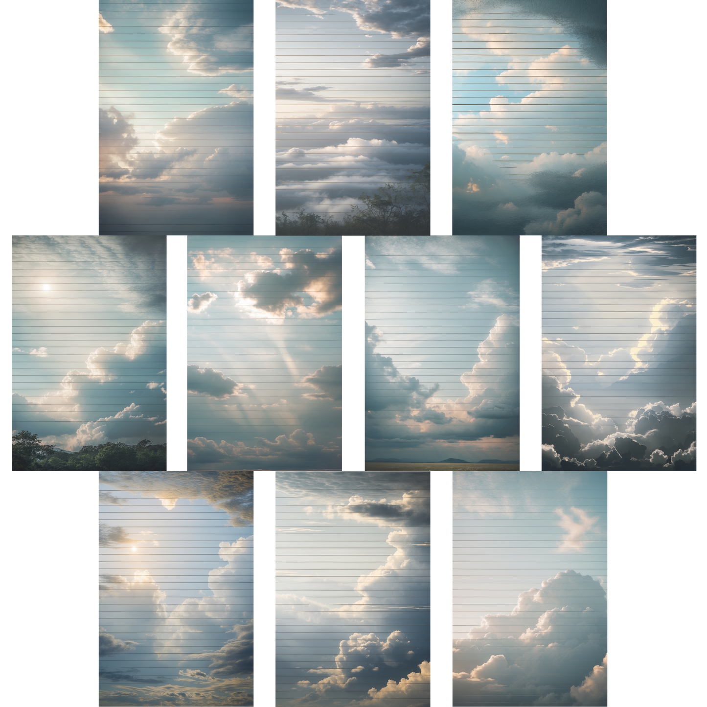 Notizblock | DIN A5 | Crow Notes – Drifting Clouds