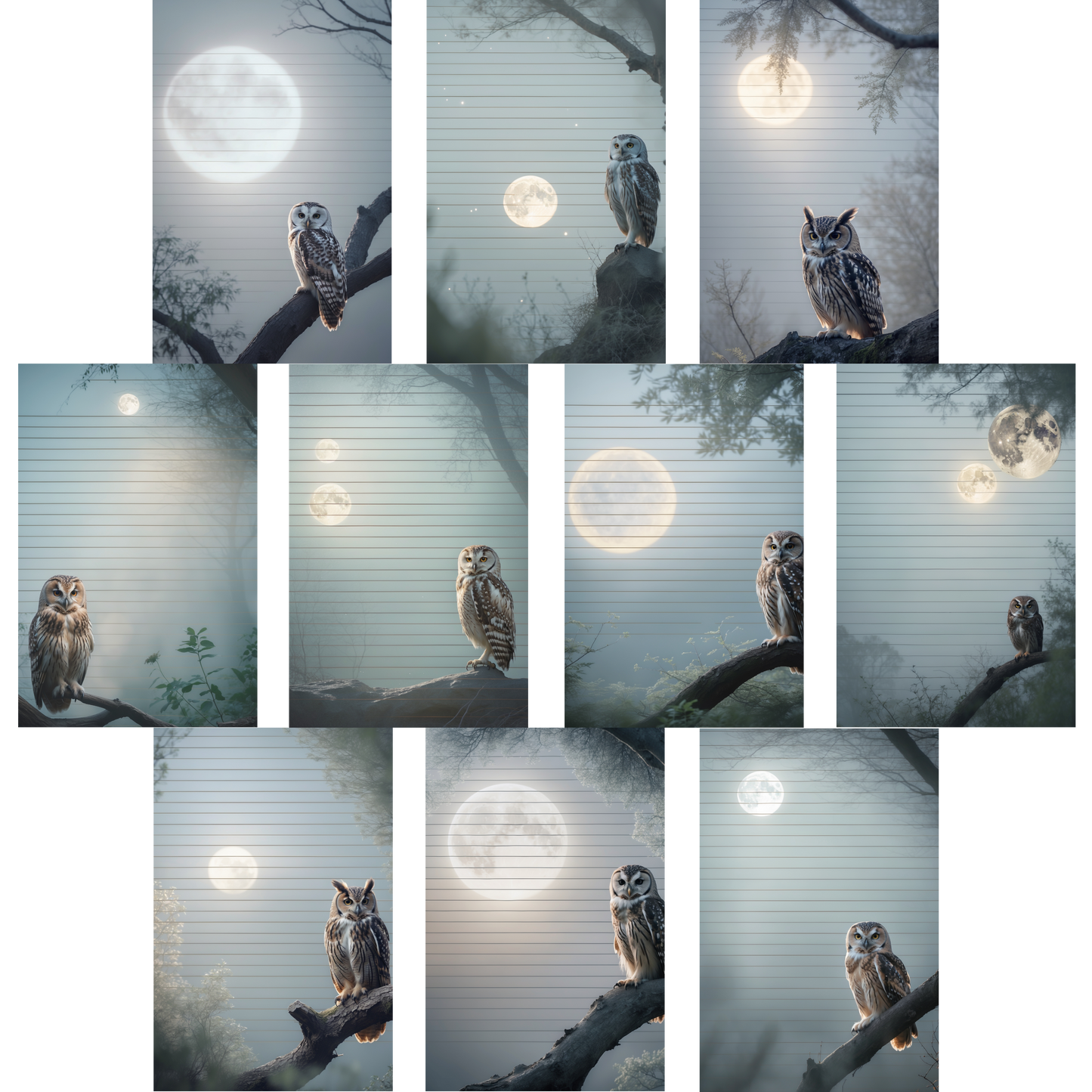 Notizblock | DIN A5 | Crow Notes – Moonlight Owl