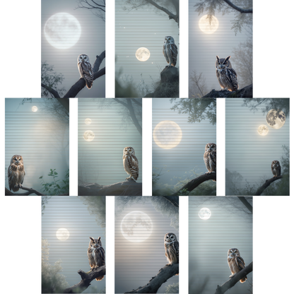 Notizblock | DIN A5 | Crow Notes – Moonlight Owl