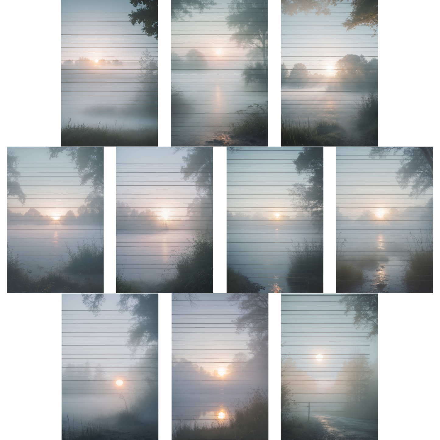 Notizblock | DIN A5 | Crow Notes – Misty Sunrise