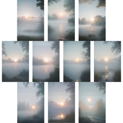Notizblock | DIN A5 | Crow Notes – Misty Sunrise