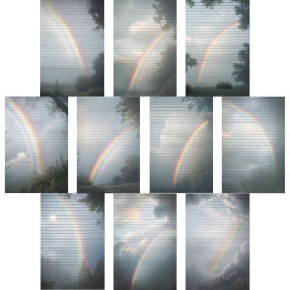 Crow Notes – Fading Rainbow | Notizblock mit Regenbögen | 40 Blatt | DIN A5