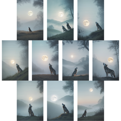 Notizblock | DIN A5 | Crow Notes – Moonlight Wolf