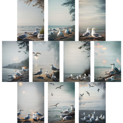 Notizblock | DIN A5 | Crow Notes – Coastal Gulls