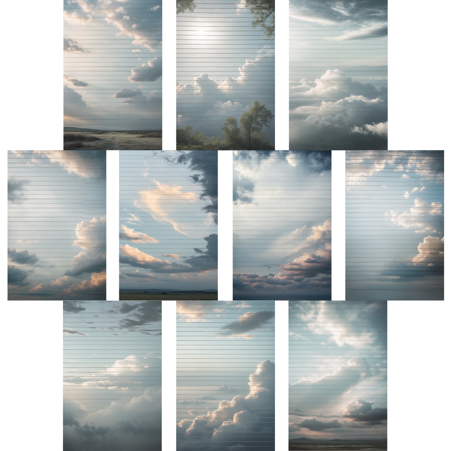 Notizblock | DIN A5 | Crow Notes – Drifting Clouds