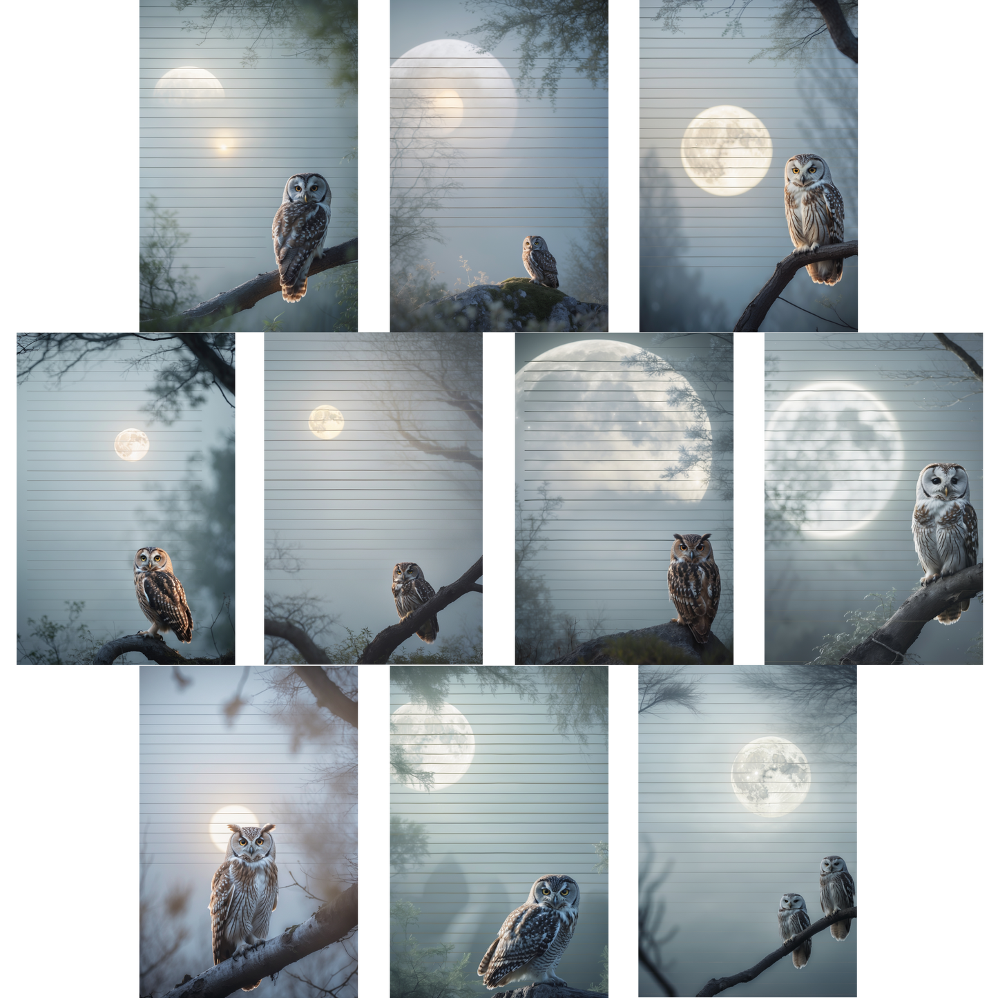 Notizblock | DIN A5 | Crow Notes – Moonlight Owl