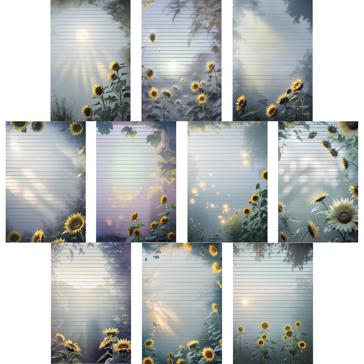 Notizblock | DIN A5 | Crow Notes – Golden Sunflowers