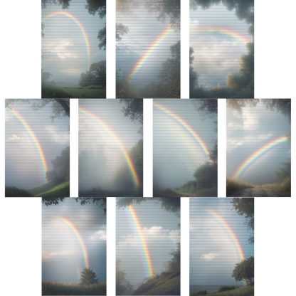 Crow Notes – Fading Rainbow | Notizblock mit Regenbögen | 40 Blatt | DIN A5