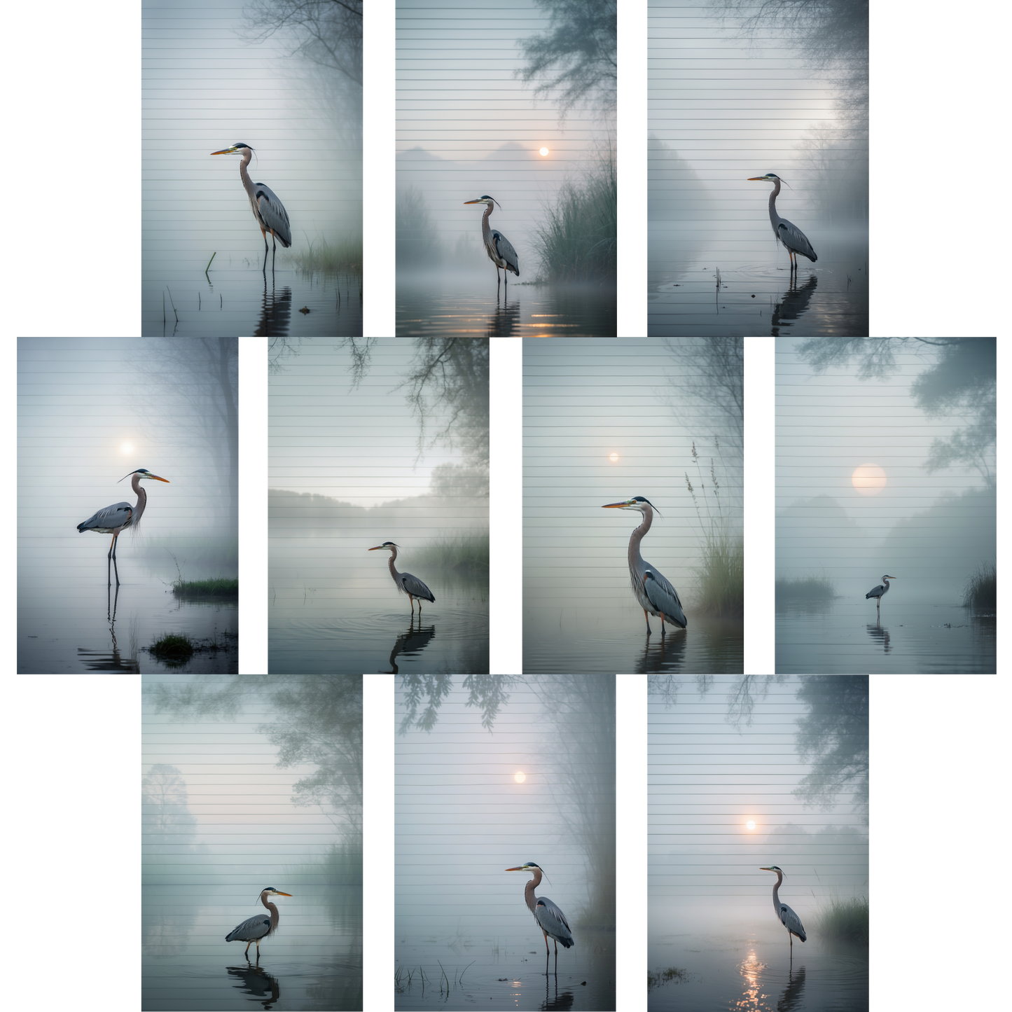 Notizblock | DIN A5 | Crow Notes – Silent Heron