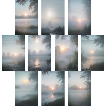 Notizblock | DIN A5 | Crow Notes – Misty Sunrise