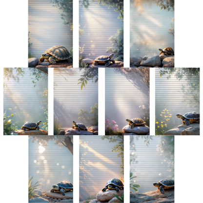 Notizblock | DIN A5 | Crow Notes – Sunbathing Tortoise