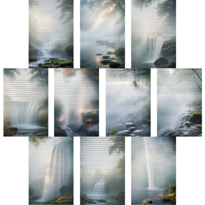 Notizblock | DIN A5 | Crow Notes – Misty Waterfalls
