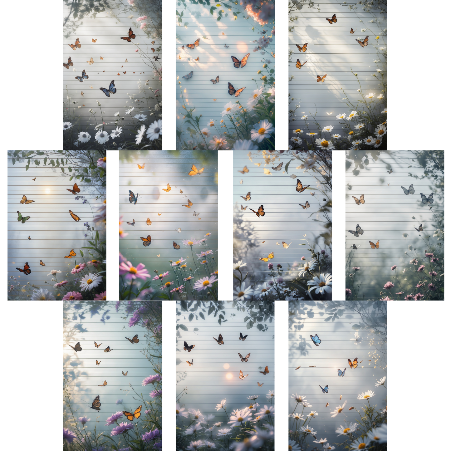 Notizblock | DIN A5 | Crow Notes – Butterflies Drifting